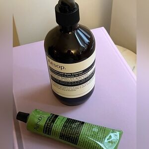 Aesop Geranium Leaf Body Cleanser 500ml + Geranium Leaf Body Balm 100ml Set NEW